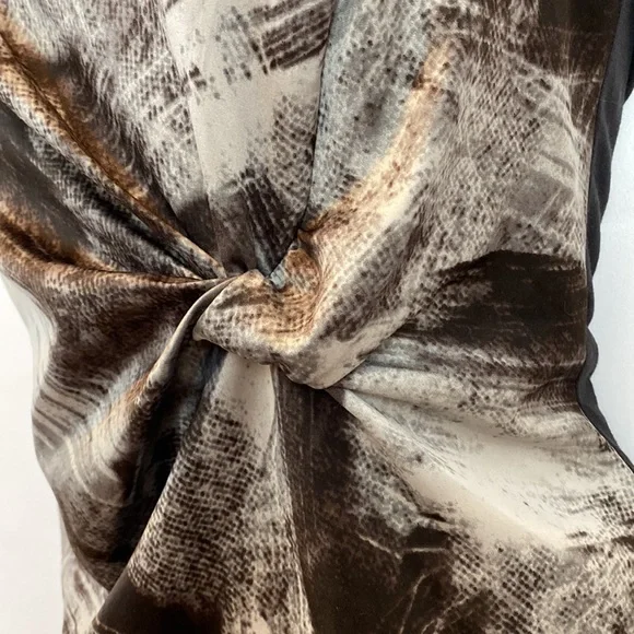 Simply Vera Vera Wang brown knotted dress in brown and gray size S - Picture 5 of 11